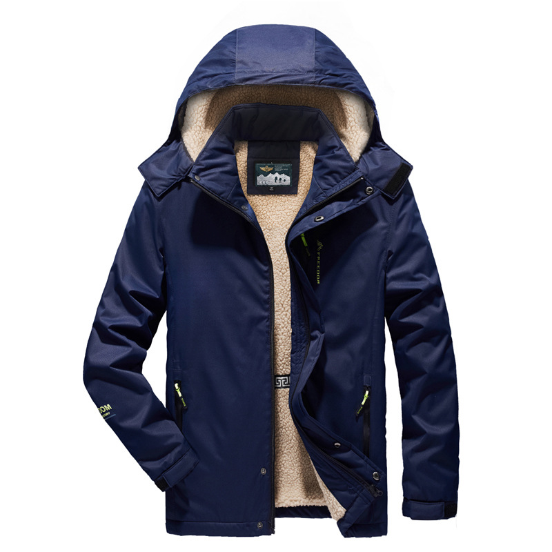 2019 Otoño e Invierno nueva chaqueta acolchada de algodón transfronteriza hombres chaqueta acolchada de algodón forrada de lana para hombres chaqueta acolchada de algodón para hombres