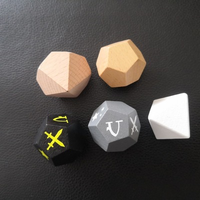 定制图案木质色子12面甩子桌游异形游戏棋子10面骰子多面logo色子|ru