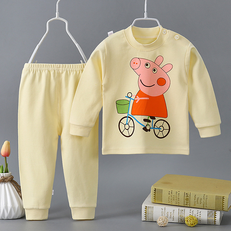 Boy Pure cotton underwear suit baby Long johns children Cotton Infants pajamas On behalf of