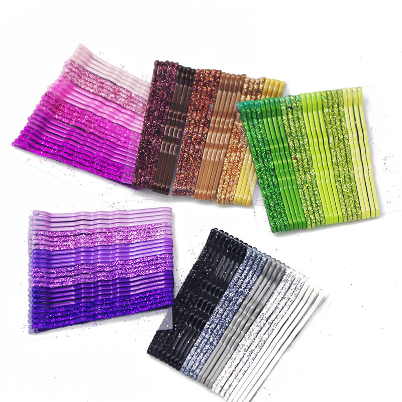 17g Weight Fashion Solid Color Metal Stoving Varnish Hair Clip 1 Set