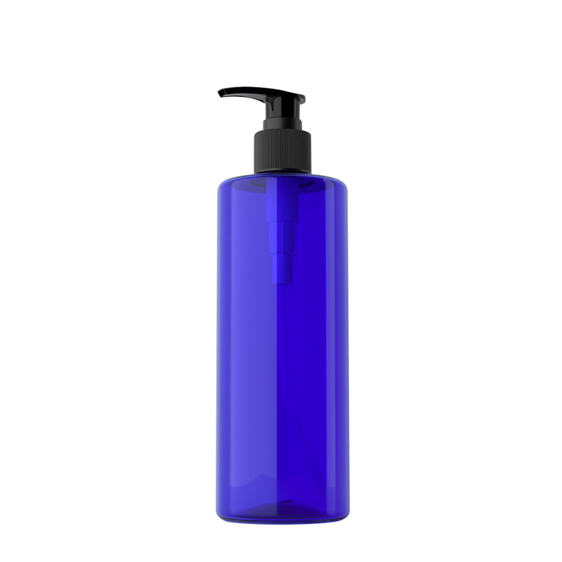 500ml botella de loción de hombro plano botella bomba de tornillo botella de prensa botella de plástico PET botella sub-botella Yuyao langwei