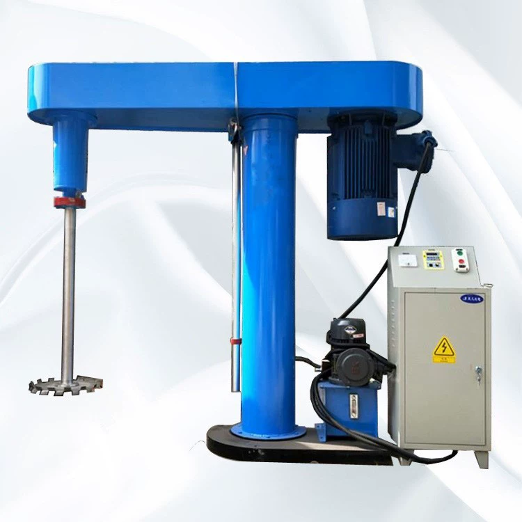 Производитель поставляет гидравлическую диспергирующую машину, электрический подъем, высокоскоростную машину для смешивания и диспергирования краски, подходящую для универсальной машины с несколькими бочками.