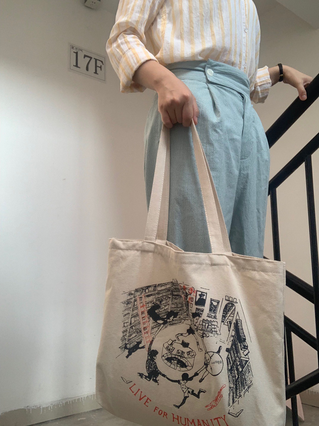 Derechos de autor nuevo Harajuku bolsa de lona hombro de las mujeres bolsa de gran capacidad ins japonés y coreano bolsa de mujer de dibujos animados de una sola pieza de entrega image 5