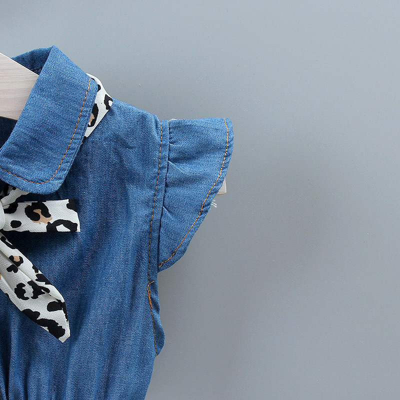 Denim Mesh Princess Dress