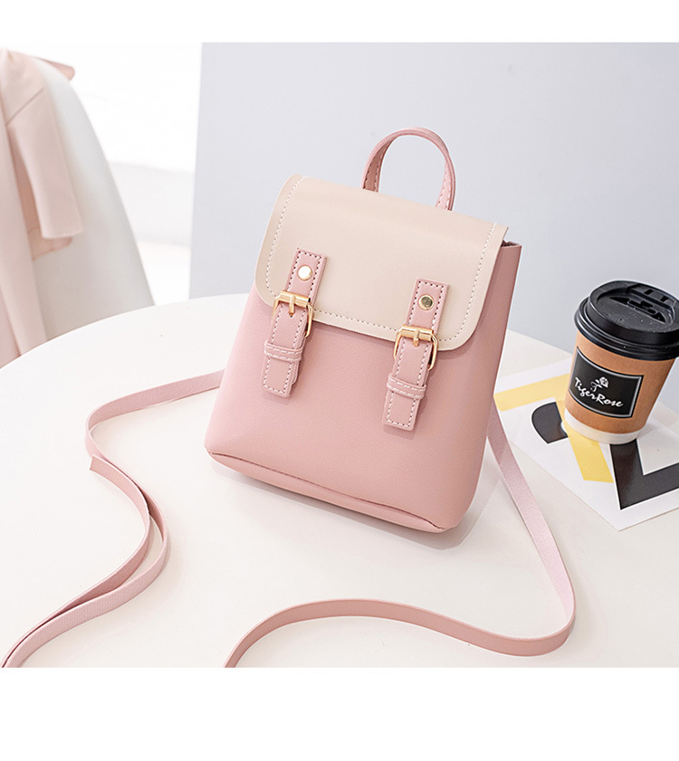 132g Weight Flip Cover Closure Type Double Shoulder Straps Strap Type Flap Backpack Bags Type Daily, Street Occasion Pu Leather Material Women's Backpack Backpack Color Block Pattern All Seasons Season Women's Gender Streetwear Style Square Shape Medium Size Women's Medium Pu Leather Color Block Streetwear Square Flip Cover Flap Backpack 5