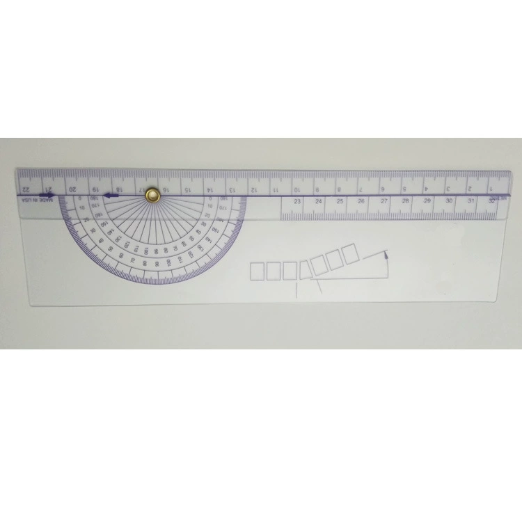 Может быть настроен логотип ПВХ канцелярские угловая измерительная линейка