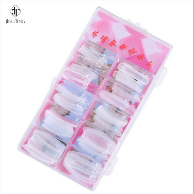 美甲水晶甲片光疗快速延长指甲胶无纸托免托甲模假贴片持久100片|ru