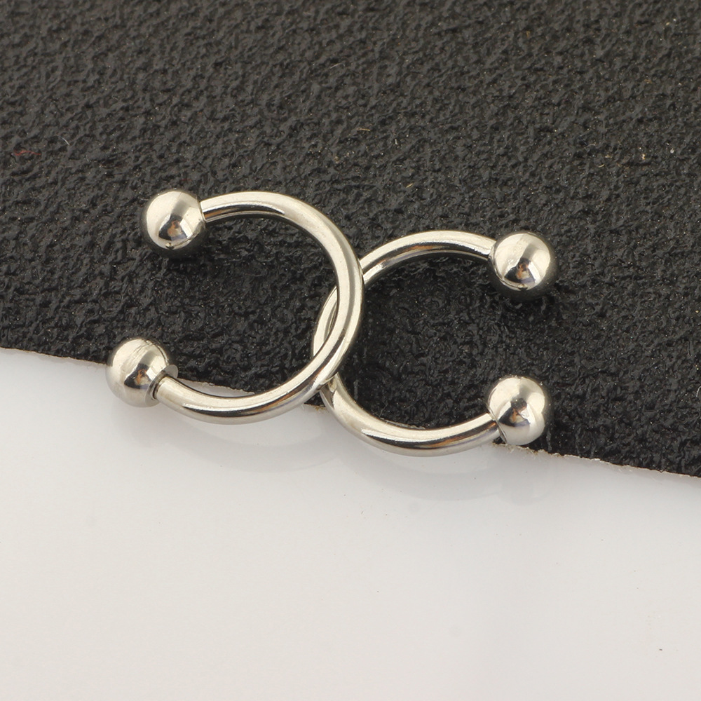 Labret piercing jewelry detail image