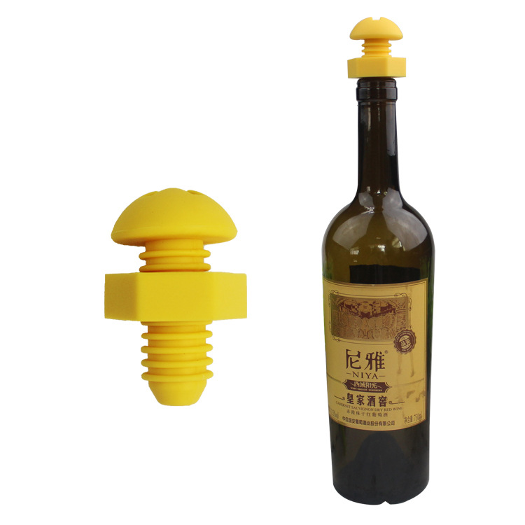 跨境专供商品创意款螺丝造型常规通用硅胶红酒塞啤酒瓶塞