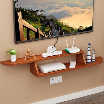 Wall-mounted antenna rack, wall shelf, no-drill TV stand, living room divider, router, TV cabinet, bedroom