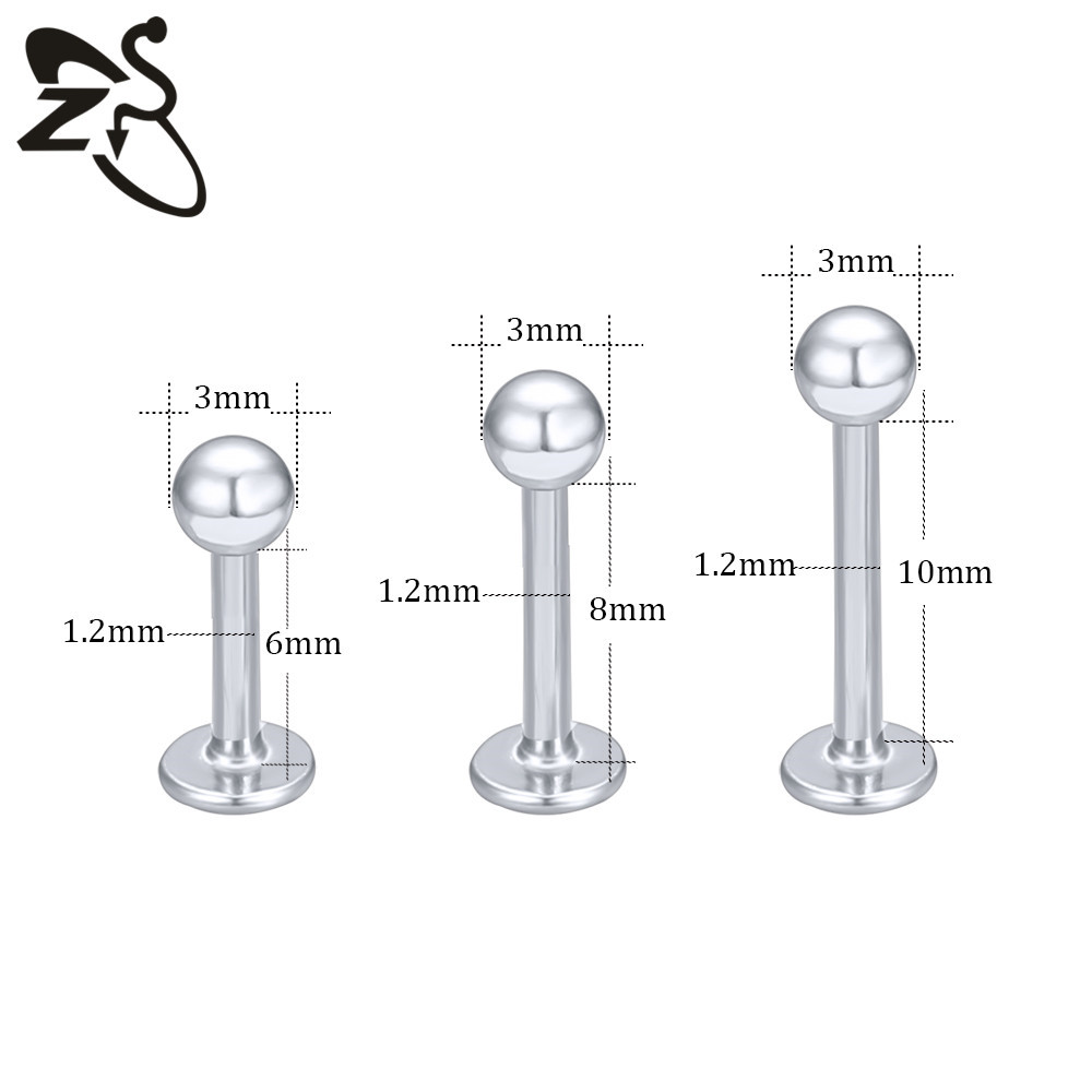 Geometric Lip Stud 316L Surgical Steel Exaggerated Plating Lip Piercing Jewelry Wholesale detail image 11