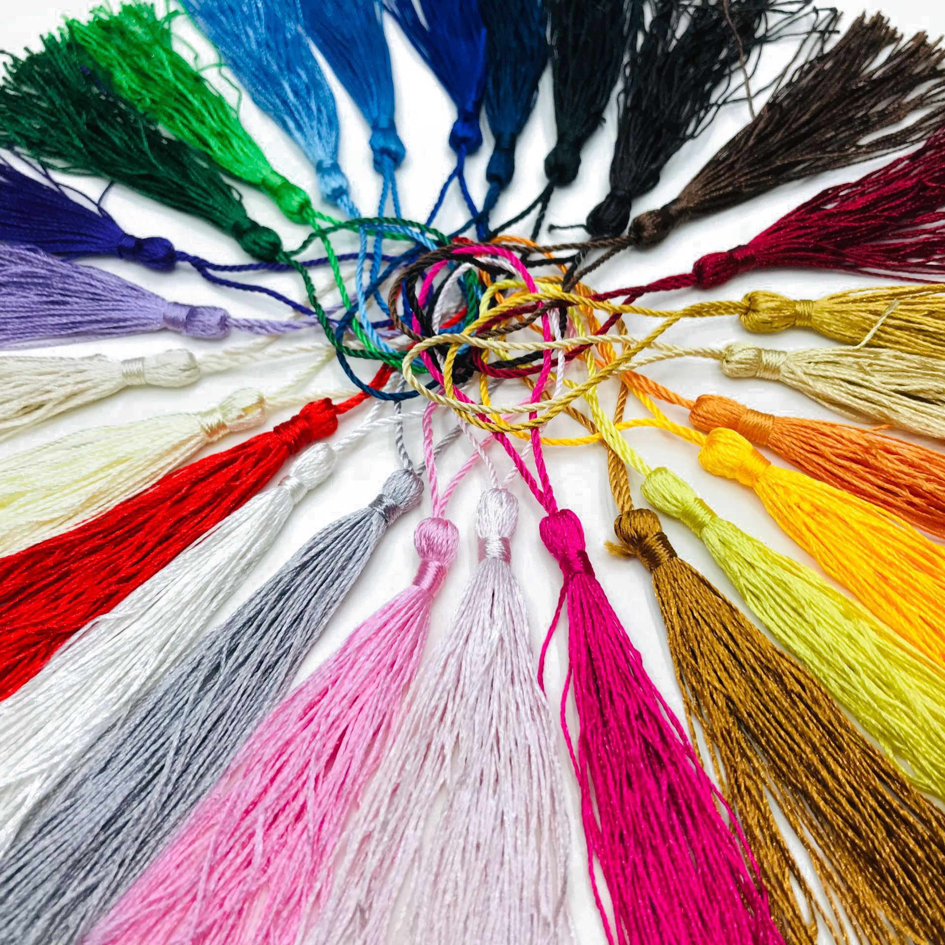 厂家直销流苏穗小中国结书签涤纶流苏穗子配饰古风中式吊穗流苏|ms