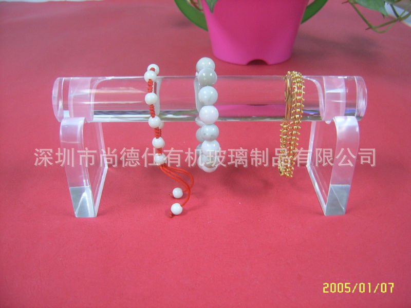 亚克力首饰架惠州厂家定做 高档透明手链镯子展示支架珠宝展卖台|ru