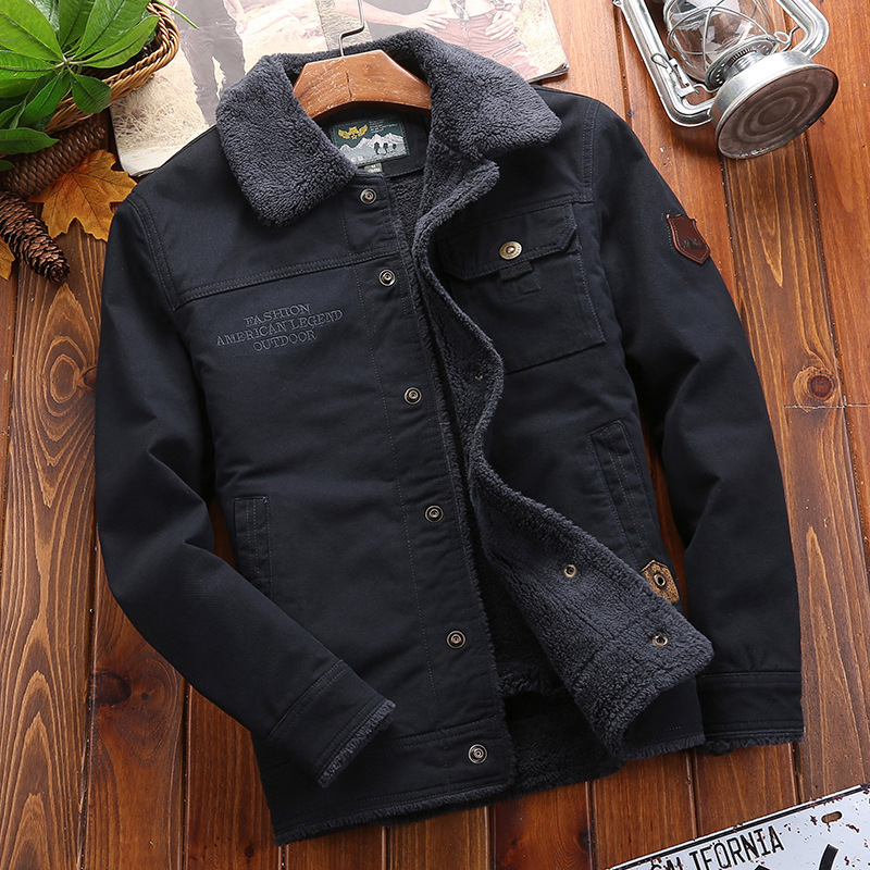 Manteau rembourré en coton pour homme, veste rembourrée en coton chaud à revers en velours et épais, manteau décontracté pour jeune, veste rembourrée en coton_voghion.com