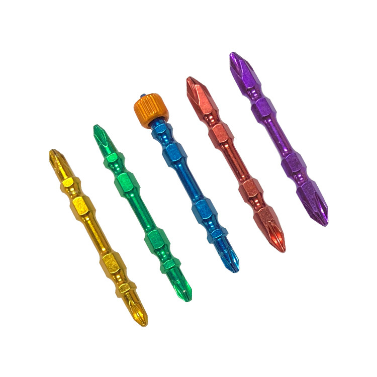 鋼鐵俠批頭十字電動螺絲刀手電鑽風批頭電動起子螺絲刀頭彩色強磁