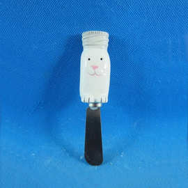 陶瓷工艺品厨房用具卡通兔子奶油刀白云土系列创意陶瓷