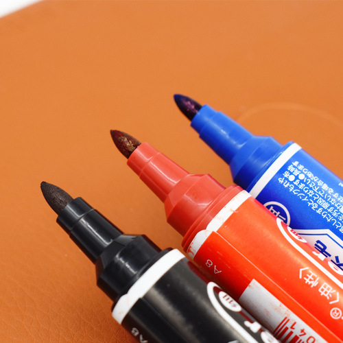 Stedam quick-drying A8 large-head pen black oily thick pen does not fade double-headed marker pen with ink refillable marker pen