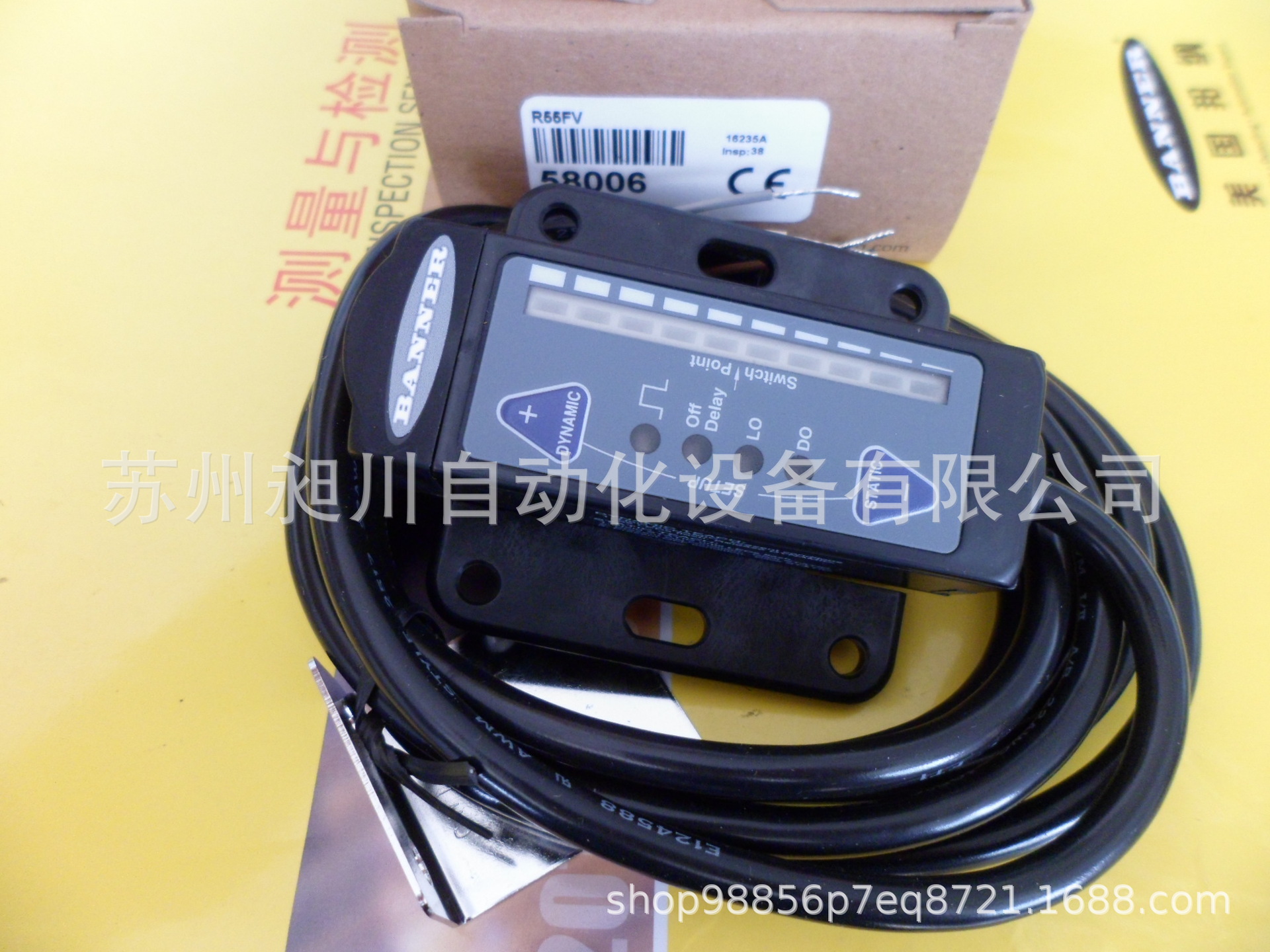 邦纳BANNER R55FV 玻璃光纤式色标传感器 全新原装正品特价 议询