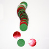 Christmas theme Red and green round trim party school kindergarten holiday atmosphere decorative round four -meter lattice