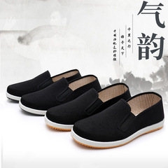 New men's old Beijing cloth shoes for work and leisure beef tendon non-slip wear-resistant labor insurance black cloth shoes single shoes manufacturer wholesale