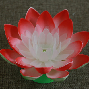 Festival electronic wish praying temple puja activity props holding lamp LED colorful lotus lamp lotus lamp