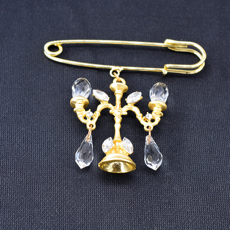 Baroque Crystal Chandelier With Diamond Brooch display picture 6