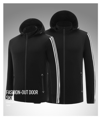 春秋户外运动弹力薄款外套 运动速干衣男士单层冲锋衣公版定制|ms