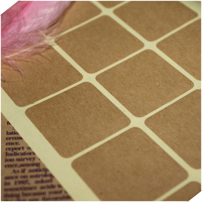 包装用封口贴 正方形35X35mm空白牛皮纸贴纸 DIY涂鸦标签