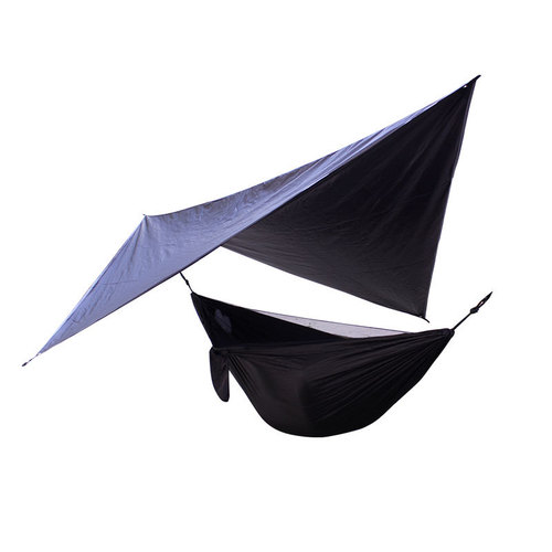 Outdoor camping mosquito net hammock canopy set with automatic tensioning, UV protection, anti-mosquito camping canopy tent