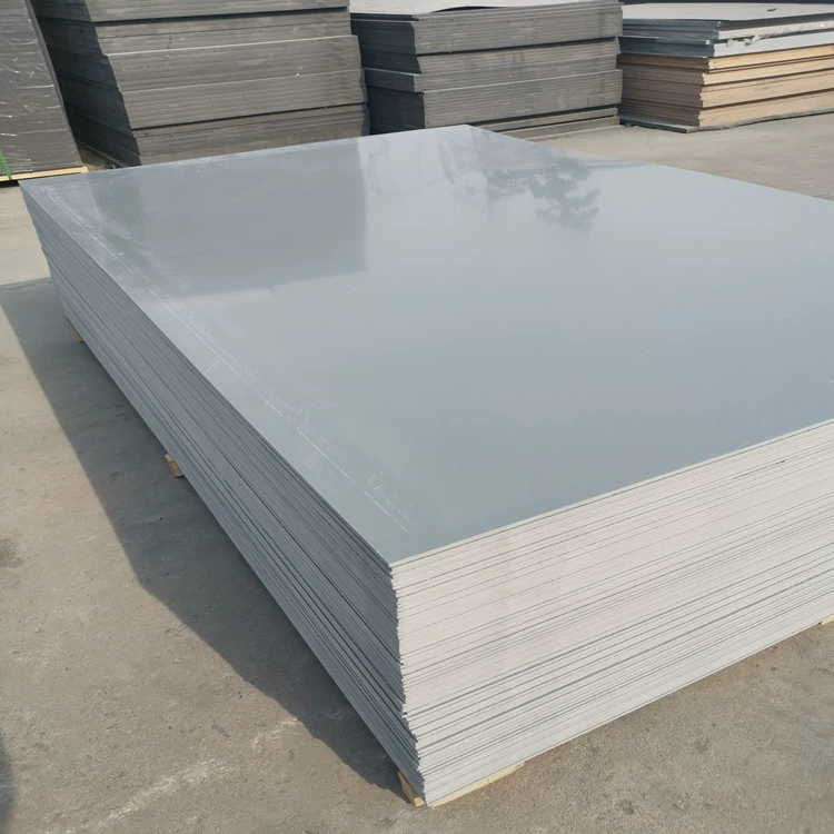 Production and processing PVC hard board poly recorded ethylene panel PVC plastic board beige PVC board