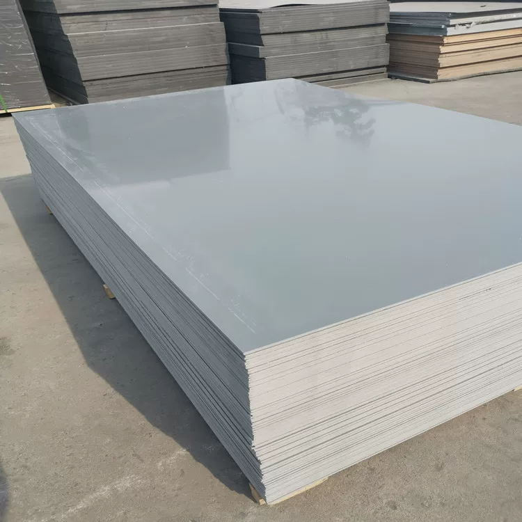 Production and processing PVC hard board poly recorded ethylene panel PVC plastic board beige PVC board