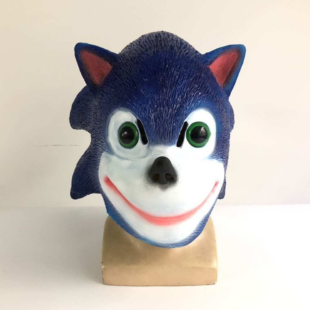 Sonic the Hedgehog刺猬索尼克面具cos乳胶头套超音速小子超音鼠