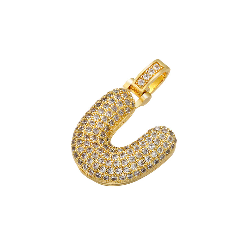 6g Weight Pendant Jewelry Making Type Zircon Inlay Material DIY Jewelry Accessories Classification 1 Piece Quantity Copper Material Letter Pattern All Seasons Season Polished Finish Plating Design Hip-Hop Style White, Gold Color 1 Piece Copper Zircon Bubble Letter Polished Pendant DIY Jewelry Accessories 25