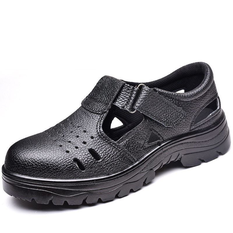 Labor protection sandals, summer breathable, deodorant work protection sandals, wholesale anti-smash and puncture-proof labor protection sandals