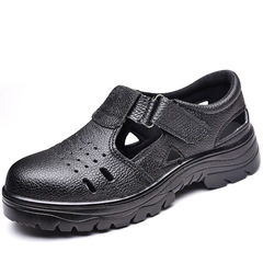 Labor protection sandals, summer breathable, deodorant work protection sandals, wholesale anti-smash and puncture-proof labor protection sandals