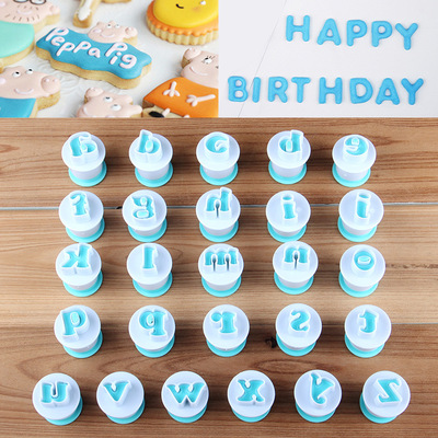 字母弹簧翻糖蛋糕模具 小写大写字母 数字弹簧饼干