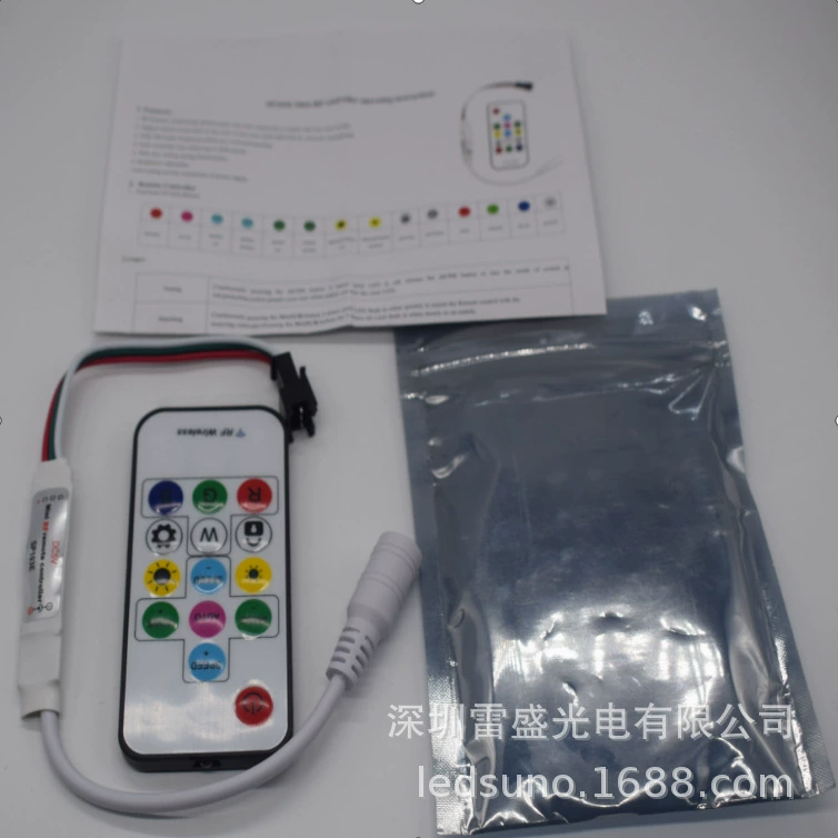 RF14 клавишный фантазийный контроллер 5V встроенный 300 узоров полноцветный контроллер WS2811 WS2812