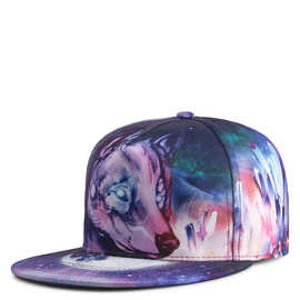 玉戈  新款时尚韩版3D印花嘻哈帽男女士Hiphop街舞帽子潮流平沿帽
