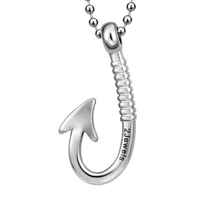 DIY複古不鏽鋼飾品配件魚鈎钛鋼挂件服裝項飾海盜鈎吊墜廠家直銷