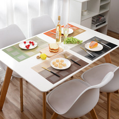 2019 New Model Woven Western-style PVC Table Mat European Nordic Style Hotel imitating linen thickened heat-insulating table mat