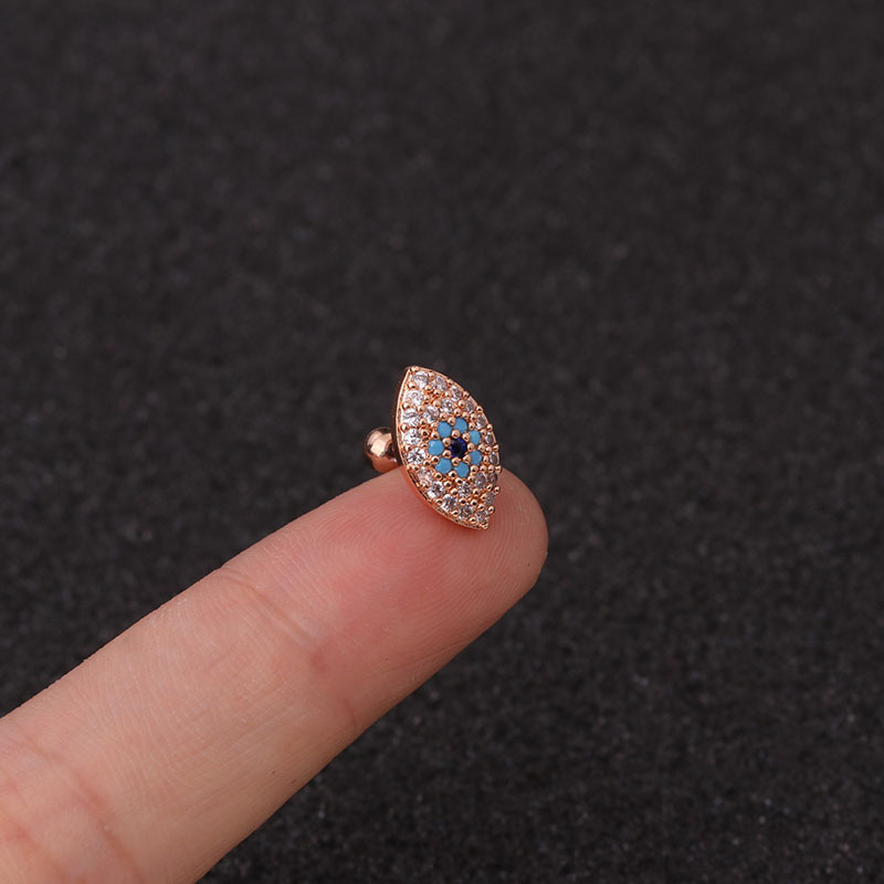 Ear Cartilage Rings & Studs Ethnic Style Cartoon Character 316 Stainless Steel  Copper Zircon display picture 9