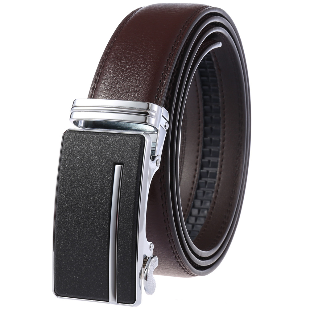 Factory automatic buckle belt Men's belt Practical two-layer cowhide…