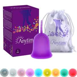 Anytime月经杯月事杯大姨妈杯卫生巾卫生棉条硅胶杯menstrual cup