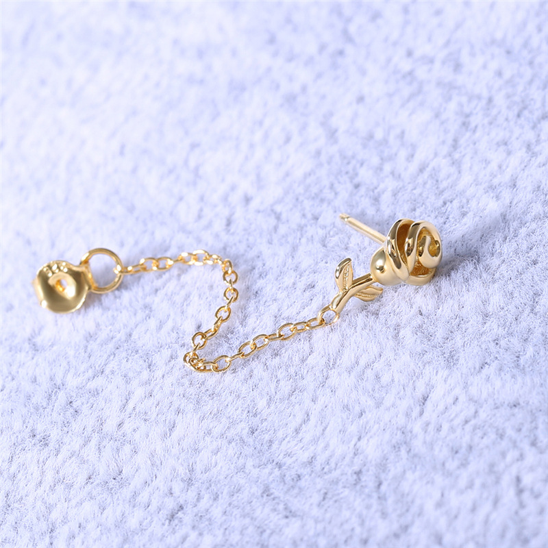 S925 Sterling Silver Fashion Single Tassel Simple Ear Clip Drop Earrings