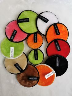 Factory price makeup remover black magic lazy clean water makeup remover powder puff net trembles the same round face makeup remover sponge