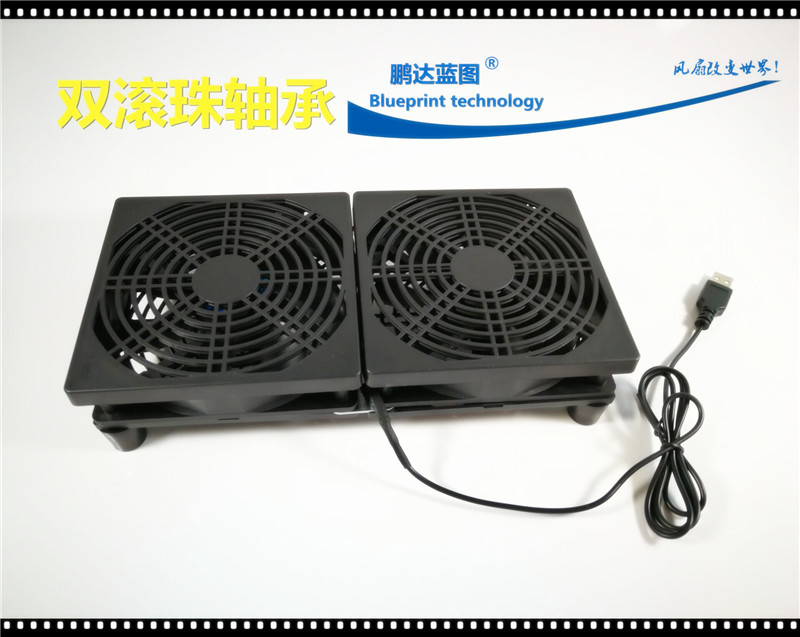 12025路由器散热风扇架5V USB风扇机顶盒宽带猫散热AC88U R7000等