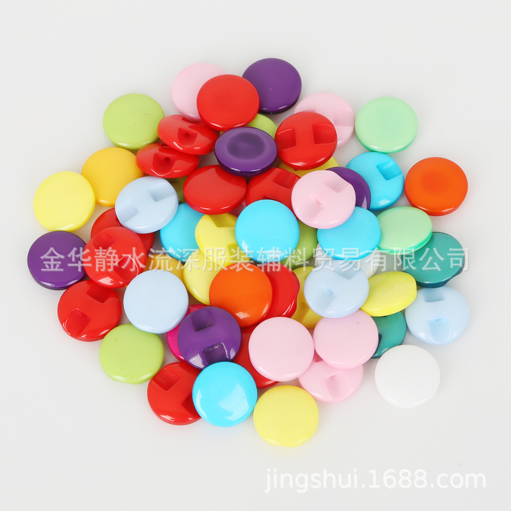 13MM 暗眼彩色纽扣 彩色圆形蘑菇  衬衫毛衣高档馒头童装树脂扣