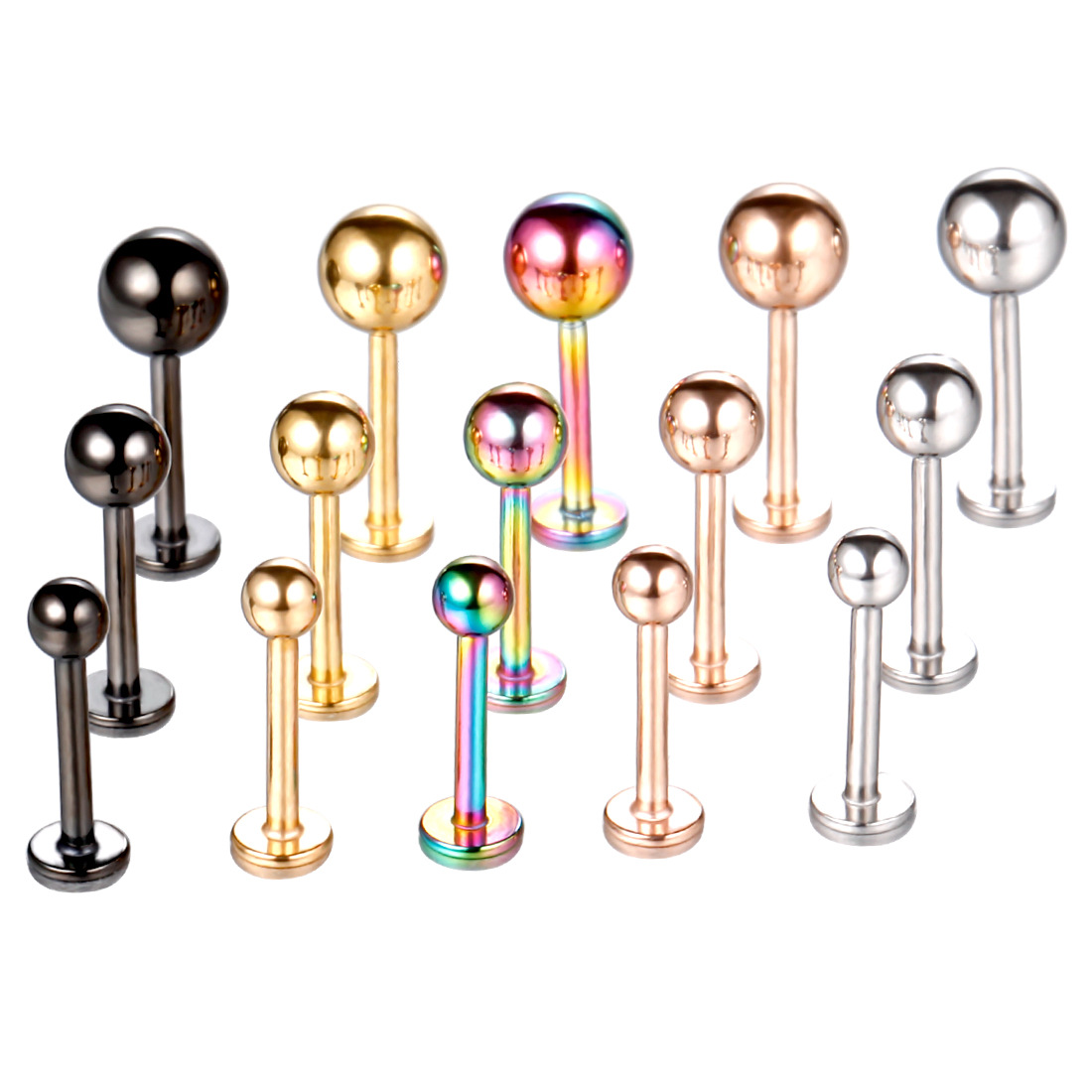 4g Weight lip stud Classification Lip Rings Piercing Type Fashion Round Stainless Steel Plating Lip Stud