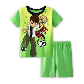 童装短袖卡通男童春夏儿童睡衣儿童家居服套装空调服t013