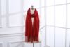 Demi-season knitted colored cashmere, universal scarf with tassels, cloak, custom made, with embroidery